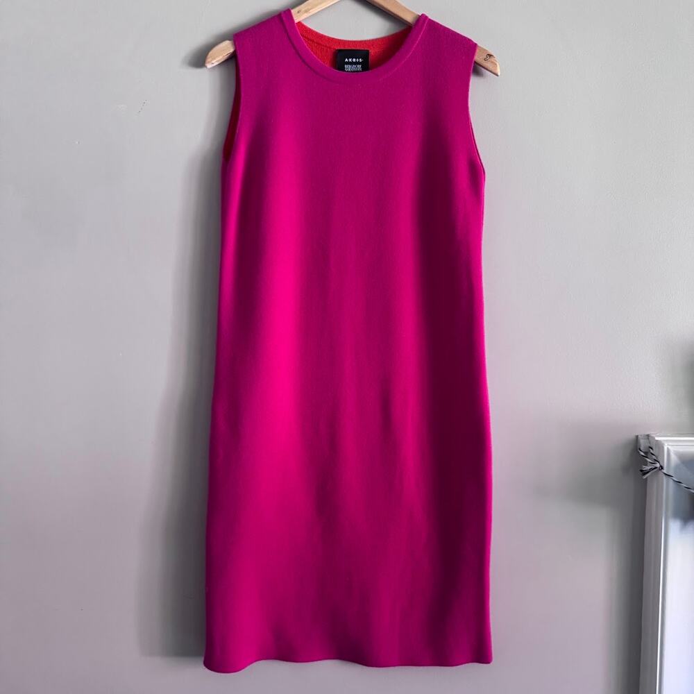 Akris Bergdorf Goodman Pink Sweater Tank Dress Size 8